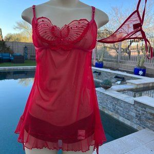 Matching sheer lingerie